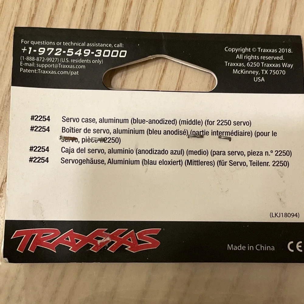 Traxxas 2254 Servo Case Aluminum Blue Anodized Middle for 2250 Servo RC
